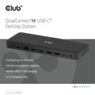 Club 3D Notebook Dokkoló - CSV-2540 (USB-C to 2xUSB-C, 2xUSB-A, 2xHDMI, 2xDP, RJ45, SD/MicroSD, 100W PD, 4K60hz)