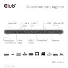 Club 3D Notebook Dokkoló - CSV-2541 (USB-C to 4xUSB-C, 2xUSB-A, 2xHDMI, 2xDP, RJ45, SD/MicroSD, 100W PD, 4K60hz)