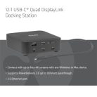 Club 3D Notebook Dokkoló - CSV-2542 (USB-C to 2x Displayport 8K60Hz + 2x HDMI™ 4K60Hz PD3.0 100Watt Ethernet 2.5G)