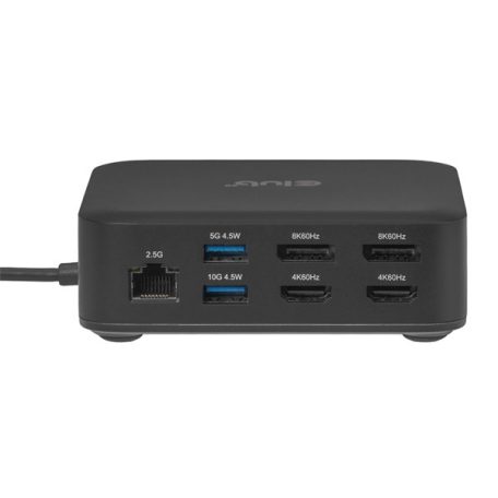 Club 3D Notebook Dokkoló - CSV-2542 (USB-C to 2x Displayport 8K60Hz + 2x HDMI™ 4K60Hz PD3.0 100Watt Ethernet 2.5G)