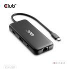Club 3D USB Hub - CSV-2551 (USB-C to USB-C, 2xUSB-A, RJ45, SD/MicroSD, 100W PD, HDMI, DP, 8K30hz)