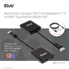 Club 3D MST Hub - CSV-7200H (DisplayPort 1.4 to 2x HDMI, 2x 4K60Hz)