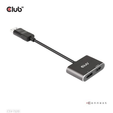 Club 3D MST Hub - CSV-7220 (DisplayPort 1.4 to DisplayPort + HDMI, 2x 4K60Hz)