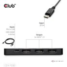 Club 3D Átalakító - CSV-7330 (DisplayPort 2.1 to 3xHDMI, 8K60Hz, HDR, HDCP 2.3, HPD, ALT mode)