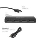 Club 3D Átalakító - CSV-7400 (DisplayPort to 4x DisplayPort, 8K30Hz)