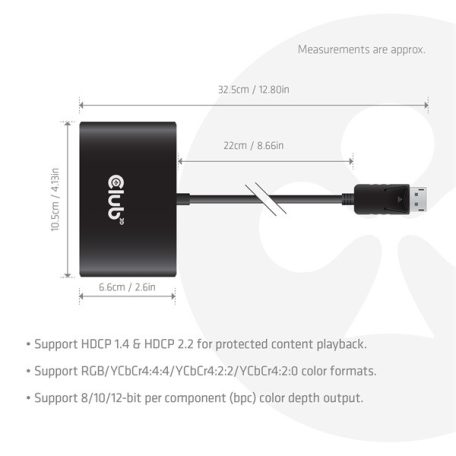 Club 3D Átalakító - CSV-7400 (DisplayPort to 4x DisplayPort, 8K30Hz)