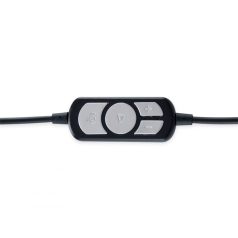  Conceptronic Fejhallgató - POLONA01B (USB, hangerőszabályzó, felhajtható mikrofon, 200 cm kábel, fekete)