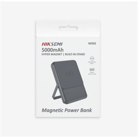 Hikvision HIKSEMI Akkubank - 5000mAh W050 Vezetéknéküli PowerBank (Type-C, Output 15W) Szürke