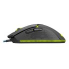 Everest Gamer Egér - Mercury X8  (3200 DPI, 6gomb, 1,8m harisnyázott kábel, optikai, fekete, RGB LED)