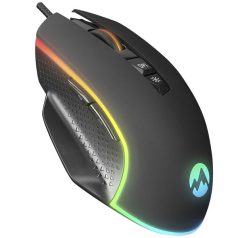   Everest Gamer Egér - RAGE-X2  (6400 DPI, 7gomb, 1,5m harisnyázott kábel, optikai, fekete, RGB LED)