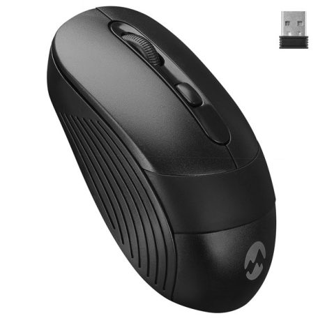 Everest Vezeték nélküli Egér - SM-18 Black (1600 DPI, 4gomb, optikai, fekete)