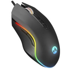   Everest Gamer Egér - SM-F09 TITANIO  (7200 DPI, 6gomb, 1,8m harisnyázott kábel,optikai, fekete, RGB LED)