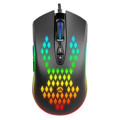   Everest Gamer Egér - SM-G07 METAFOR  (6400 DPI, 7gomb, 1,5m harisnyázott kábel,optikai, fekete, RGB LED)
