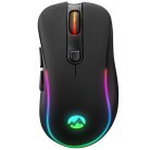 Everest Vezeték nélküli Egér - SM-W75 -X-RAPID (1600 DPI, 6 gomb, optikai, fekete, RGB LED)