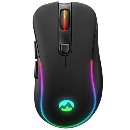 Everest Vezeték nélküli Egér - SM-W75 -X-RAPID (1600 DPI, 6 gomb, optikai, fekete, RGB LED)