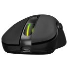 Everest Vezeték nélküli Egér - SM-W75 -X-RAPID (1600 DPI, 6 gomb, optikai, fekete, RGB LED)