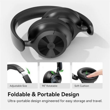 ONEODIO DJ Fejhallgató - Focus A1 Hybrid Black (Vezeték nélküli, Bluetooth, Hi-Res Audio, Active Noise Cancelling)