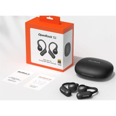 ONEODIO Sport Fejhallgató - OpenRock S2 Black (premium, légvezetés, BT 6.0, fekete)