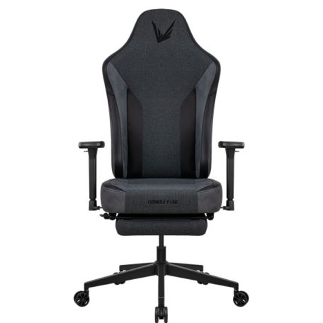 Formula Gamer szék - Ryvo Plus Pawtex Black (fekete; állítható magasság; áll. 3D kartámasz, Max.: 125kg , Pawtex szövet)