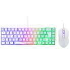 The G-Lab Gaming kit - 2 in 1 COMBO HYDROGEN W/HU (TKL billentyűzet, egér, 6200 DPI, RGB, USB-A, fehér, magyar)