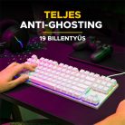 The G-Lab Gaming kit - 2 in 1 COMBO HYDROGEN W/HU (TKL billentyűzet, egér, 6200 DPI, RGB, USB-A, fehér, magyar)