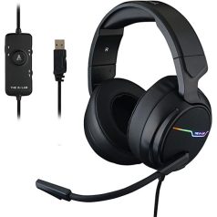   The G-Lab Fejhallgató - KORP THALLIUM 7.1 (mikrofon, USB, 2,4m harisnyázott kábel, hangerőszabályzó, nagy-párnás, RGB)