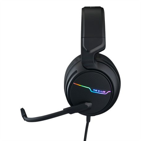 The G-Lab Fejhallgató - KORP THALLIUM 7.1 (mikrofon, USB, 2,4m harisnyázott kábel, hangerőszabályzó, nagy-párnás, RGB)