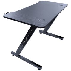   The G-Lab Gamer Asztal - K DESK COBALT (113x60cm, fém, pohártartó, fejhallgatótartó, fekete)
