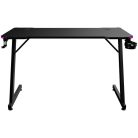 The G-Lab Gamer Asztal - K DESK ELECTRON EX (120x60cm, fém, pohártartó, fejhallgatótartó, fekete, RGB LED)