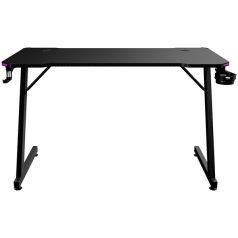   The G-Lab Gamer Asztal - K DESK ELECTRON EX (120x60cm, fém, pohártartó, fejhallgatótartó, fekete, RGB LED)