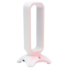   The G-Lab Fejhallgató állvány - K STAND RADON W  (fehér, 2xUSB3.0, műanyag)