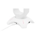 The G-Lab Fejhallgató állvány - K STAND RADON W  (fehér, 2xUSB3.0, műanyag)