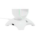 The G-Lab Fejhallgató állvány - K STAND RADON W  (fehér, 2xUSB3.0, műanyag)