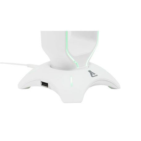 The G-Lab Fejhallgató állvány - K STAND RADON W  (fehér, 2xUSB3.0, műanyag)