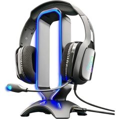   The G-Lab Fejhallgató állvány - K STAND RADON (fekete, 2xUSB3.0, műanyag)