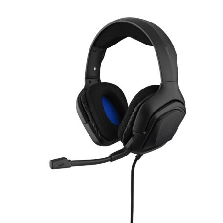 The G-Lab Fejhallgató - KORP COBALT/B (mikrofon, 3,5mm Jack, hangerőszabályzó, nagy-párnás, fekete)