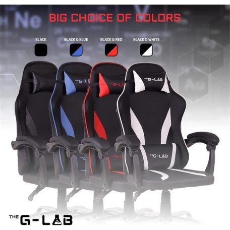 The G-Lab Gamer szék - KS NEON BLACK (fekete; állítható magasság; áll. kartámasz)