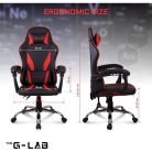 The G-Lab Gamer szék - KS NEON BLACK (fekete; állítható magasság; áll. kartámasz)