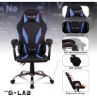 The G-Lab Gamer szék - KS NEON BLACK (fekete; állítható magasság; áll. kartámasz)