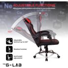 The G-Lab Gamer szék - KS NEON BLACK (fekete; állítható magasság; áll. kartámasz)