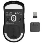 The G-Lab Vezeték nélküli Gamer Egér - KULT ELITE M100 (26000 DPI, 1000Hz, 400Mah, Huano swich, 55g, 2,4Ghz+BT+wire)