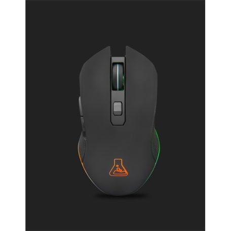 The G-Lab Vezeték nélküli Gamer Egér - KULT HELIUM WL (3200 DPI, 6 gomb, makro,  RGB LED, fekete)