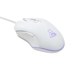   The G-Lab Gamer Egér - KULT HELIUM W (3200 DPI, 6 gomb, makro, 1,8m kábel, RGB LED, fehér)