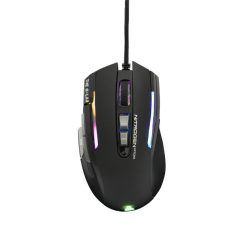   The G-Lab Gamer Egér - KULT NITRO ATOM (4800 DPI, 9 gomb, makro, 1,8m kábel, RGB LED, fekete)