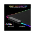 The G-Lab Egérpad - PAD RUBIDIUM (800x300x3mm; fekete, extra USB, vízálló, RGB LED)