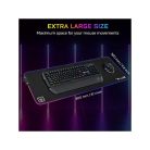 The G-Lab Egérpad - PAD RUBIDIUM (800x300x3mm; fekete, extra USB, vízálló, RGB LED)