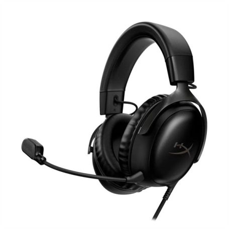 HyperX Fejhallgató - Cloud III (Vezetékes, USB-A/USB-C/3,5mm Jack, fekete/fekete)