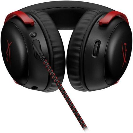 HyperX Fejhallgató - Cloud III (Vezetékes, USB-A/USB-C, fekete/piros)