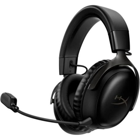 HyperX Fejhallgató - Cloud III S Wireless (Vezeték nélküli, USB, fekete/fekete)