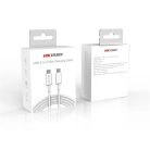 Hikvision HIKSEMI Kábel - Type-C to Type-C (Fehér, 1m, max. 20V/3A, 60W, 480MB/s)